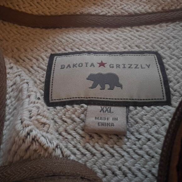Dakota Grizzly Sweater Mens XXL Gray Red Long Sleeve Pullover 1/4 Zip - Picture 3 of 7